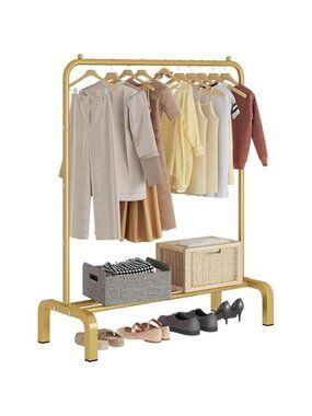 Standard Clothes Clothing Garment Rack with Storage Shelves Clothes